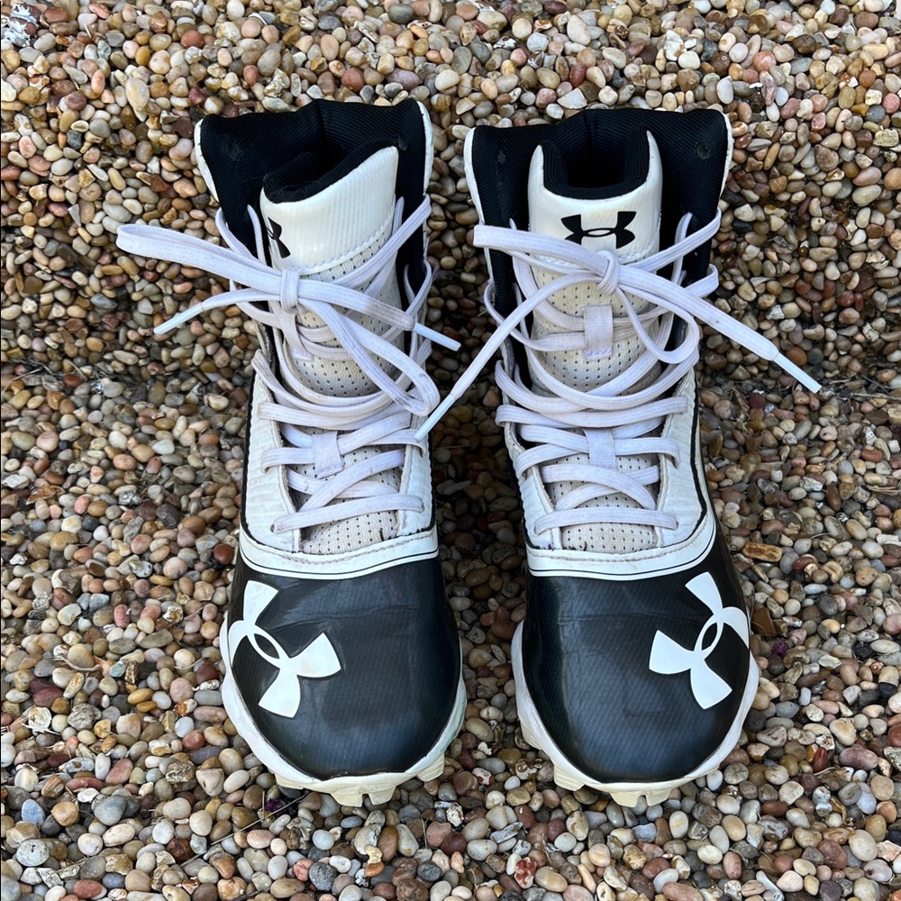 Under Armour Black and White Athletic Shoes Youth Sports